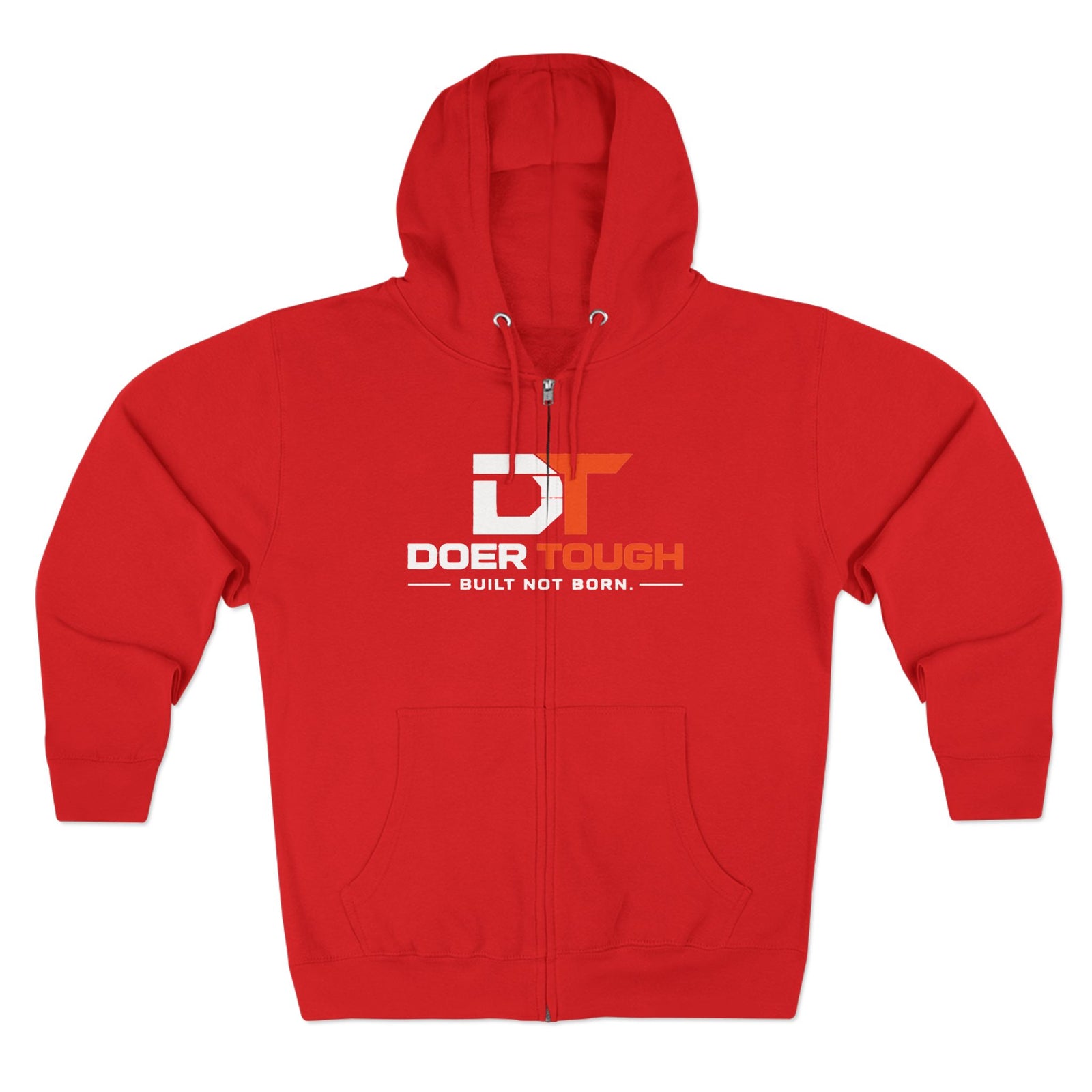 Doer Tough Zip Hoodie | Built Not Born front view