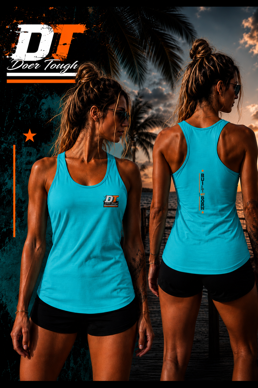 Doer Tough Women's Racerback Tank — Built Not Born