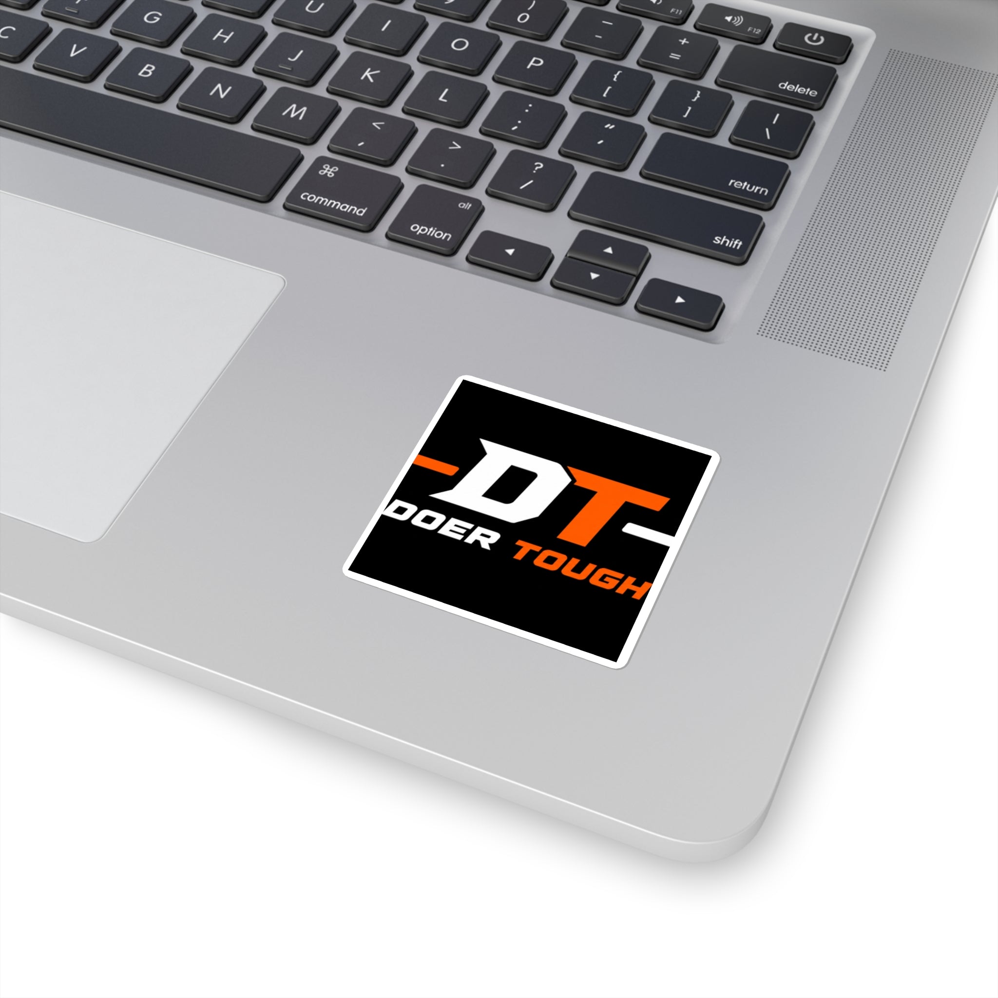 Doer Tough DT Logo Square Sticker — Durable Outdoor/Tool Decal