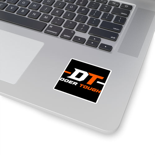 Doer Tough DT Logo Square Sticker — Durable Outdoor/Tool Decal