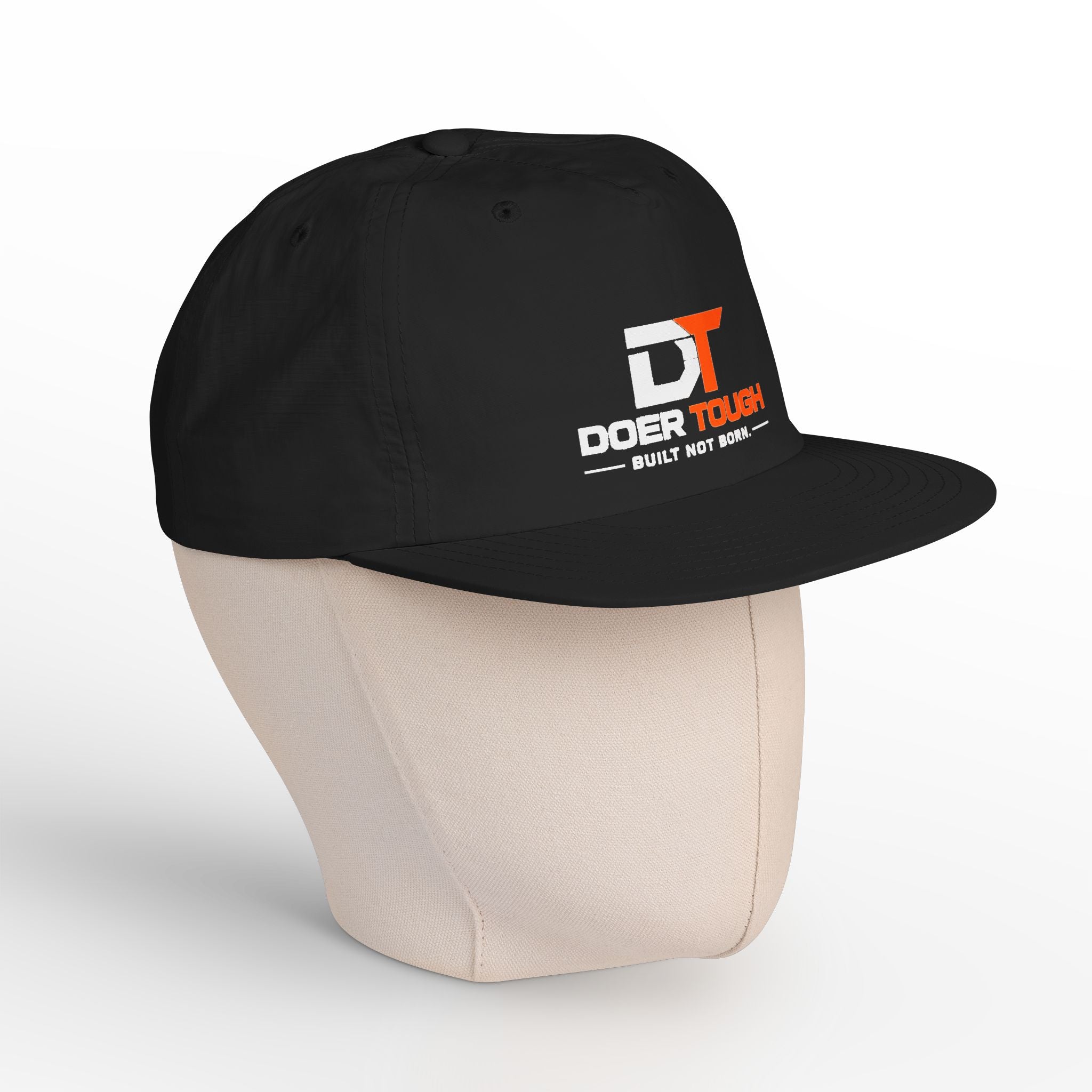 Doer Tough Surf Cap, angled view showing the flat brim and under-peak