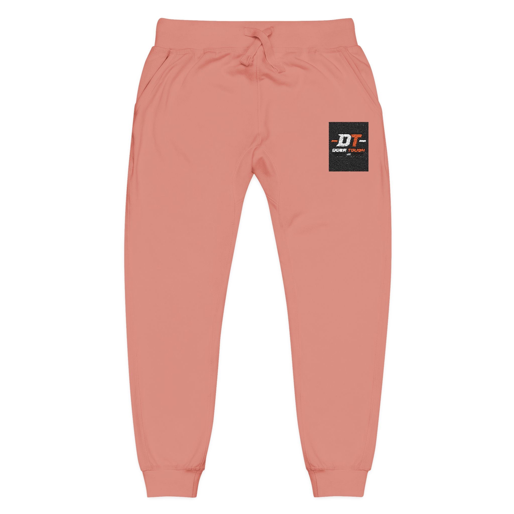 Doer Tough fleece joggers black — embroidered heavyweight sweatpants