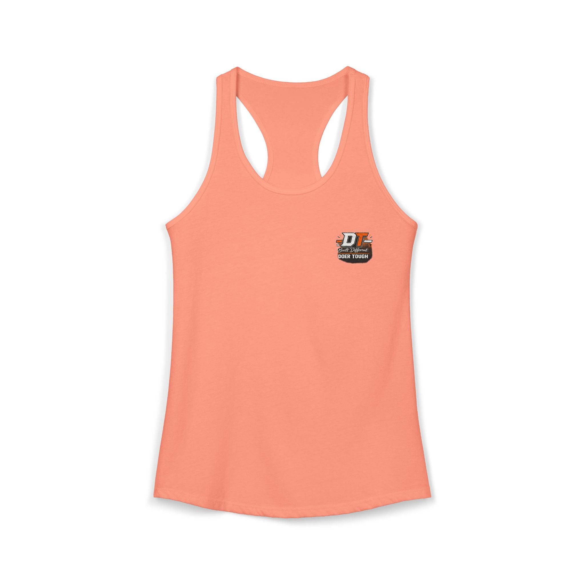 Doer Tough racerback tank black — women's slim-fit training top