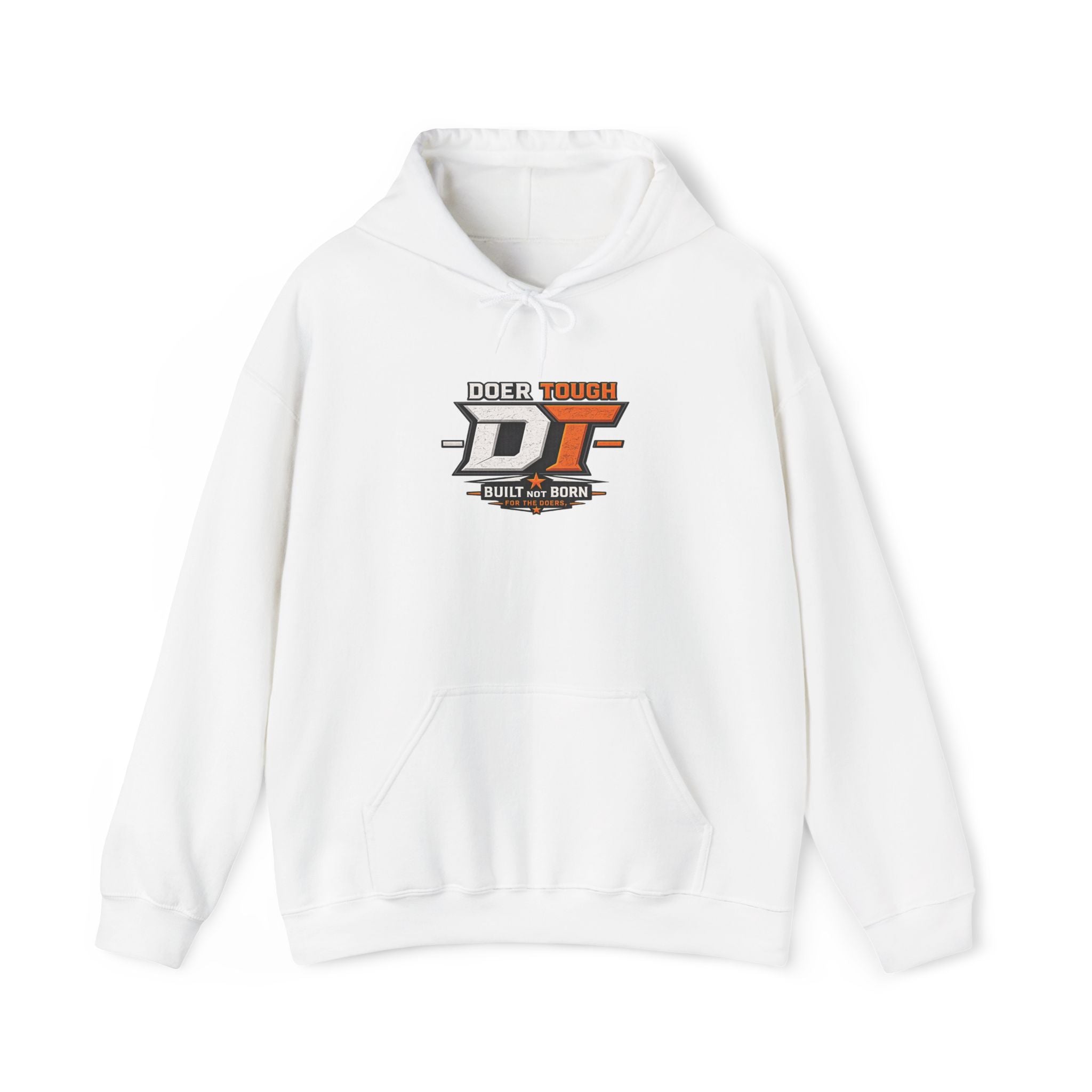 Doer Tough Unisex Hoodie — Built Not Born work ethic sweatshirt lifestyle