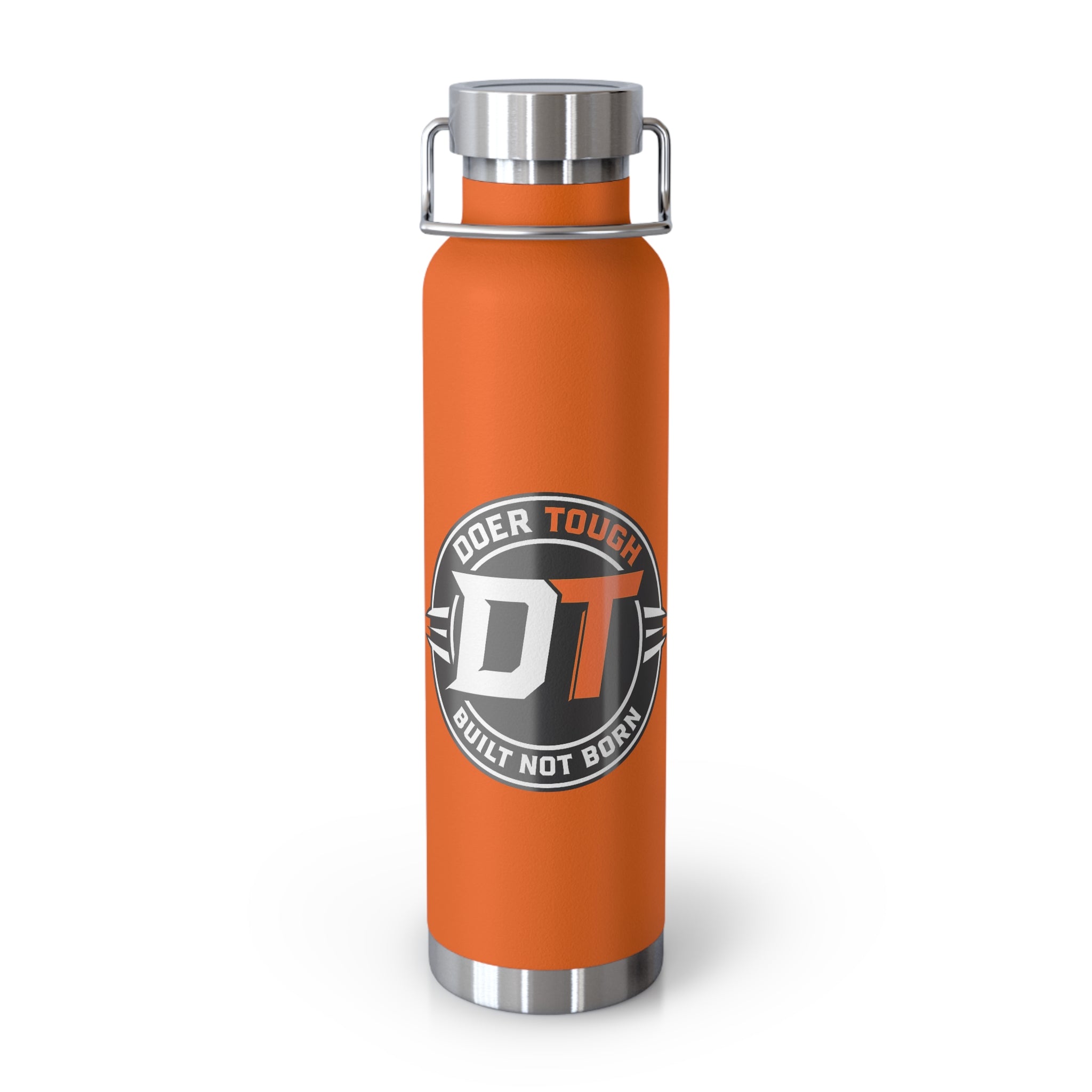 Doer Tough copper insulated bottle white colorway — 22oz vacuum bottle