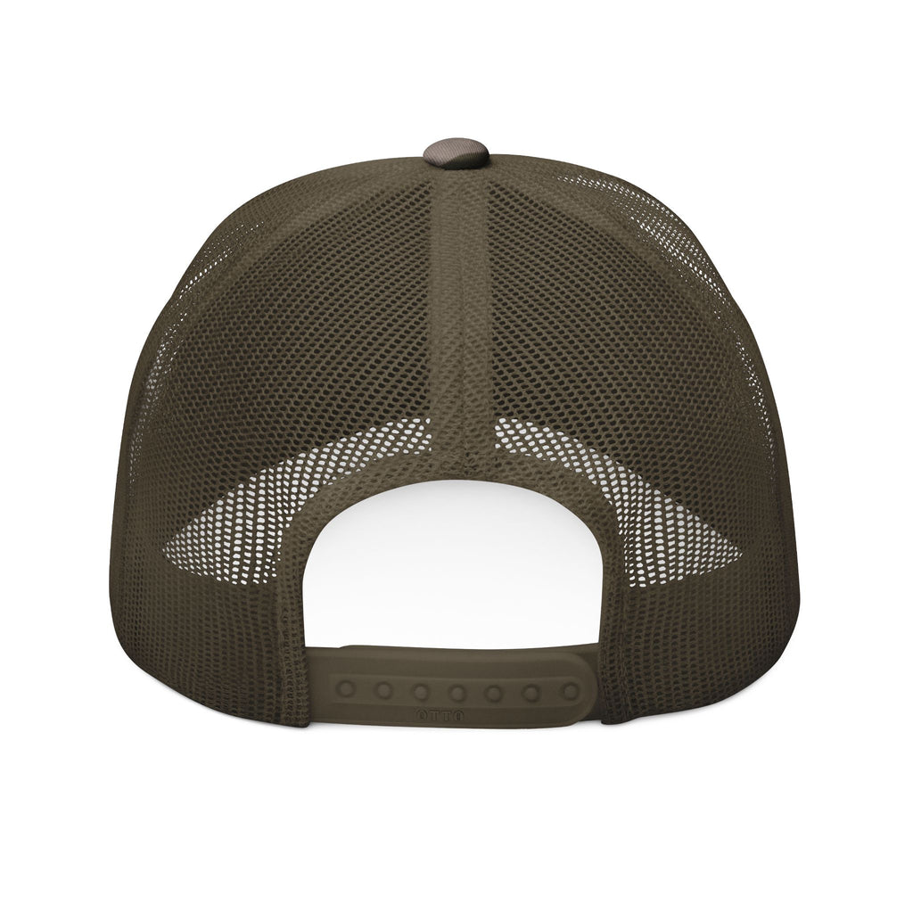 Doer Tough camo trucker hat black colorway — Built Not Born hunting cap