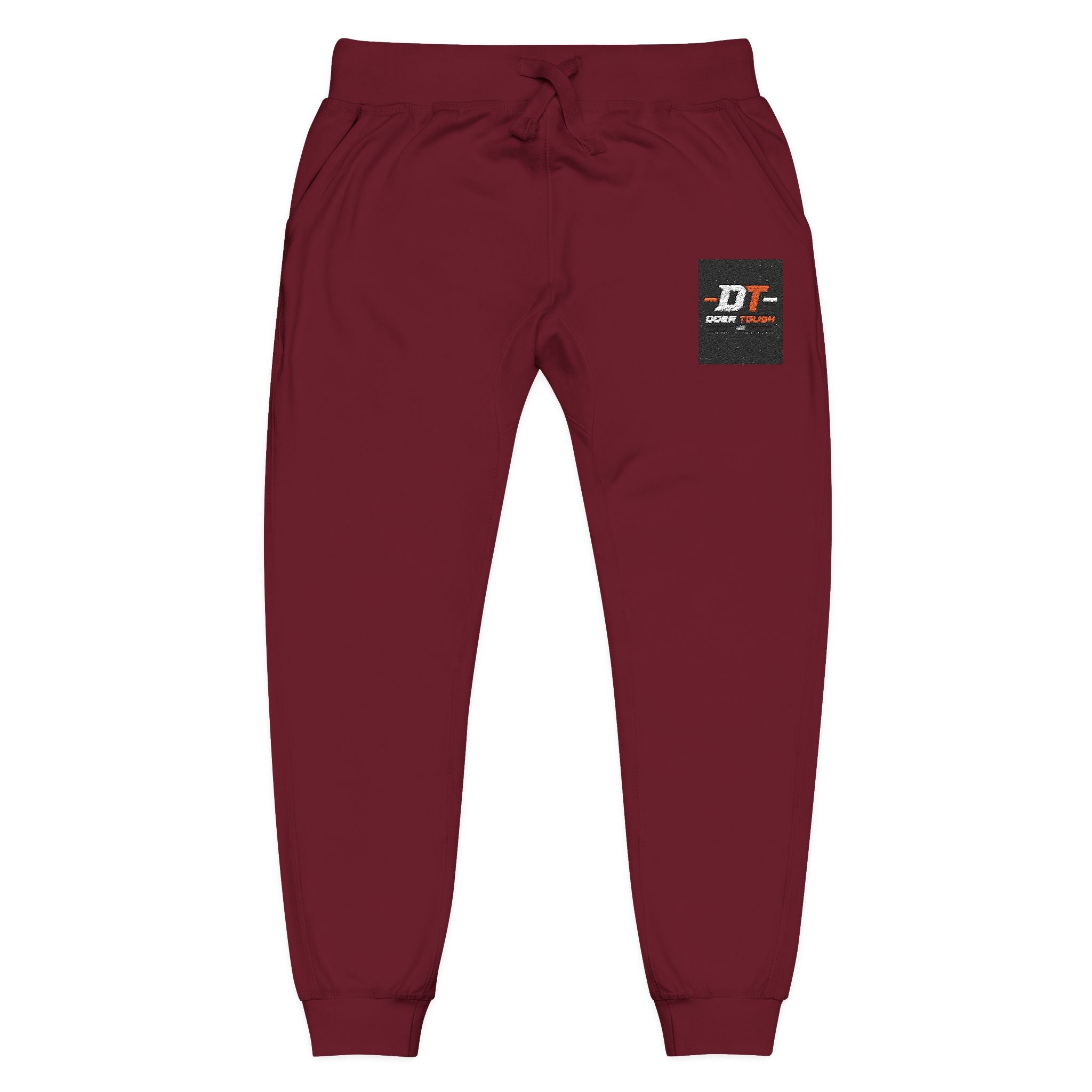 Doer Tough fleece joggers maroon — Built Not Born tapered joggers