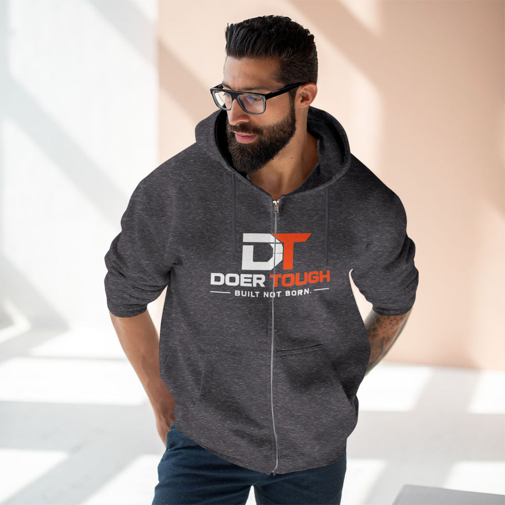 Doer Tough Zip Hoodie | Built Not Born front view