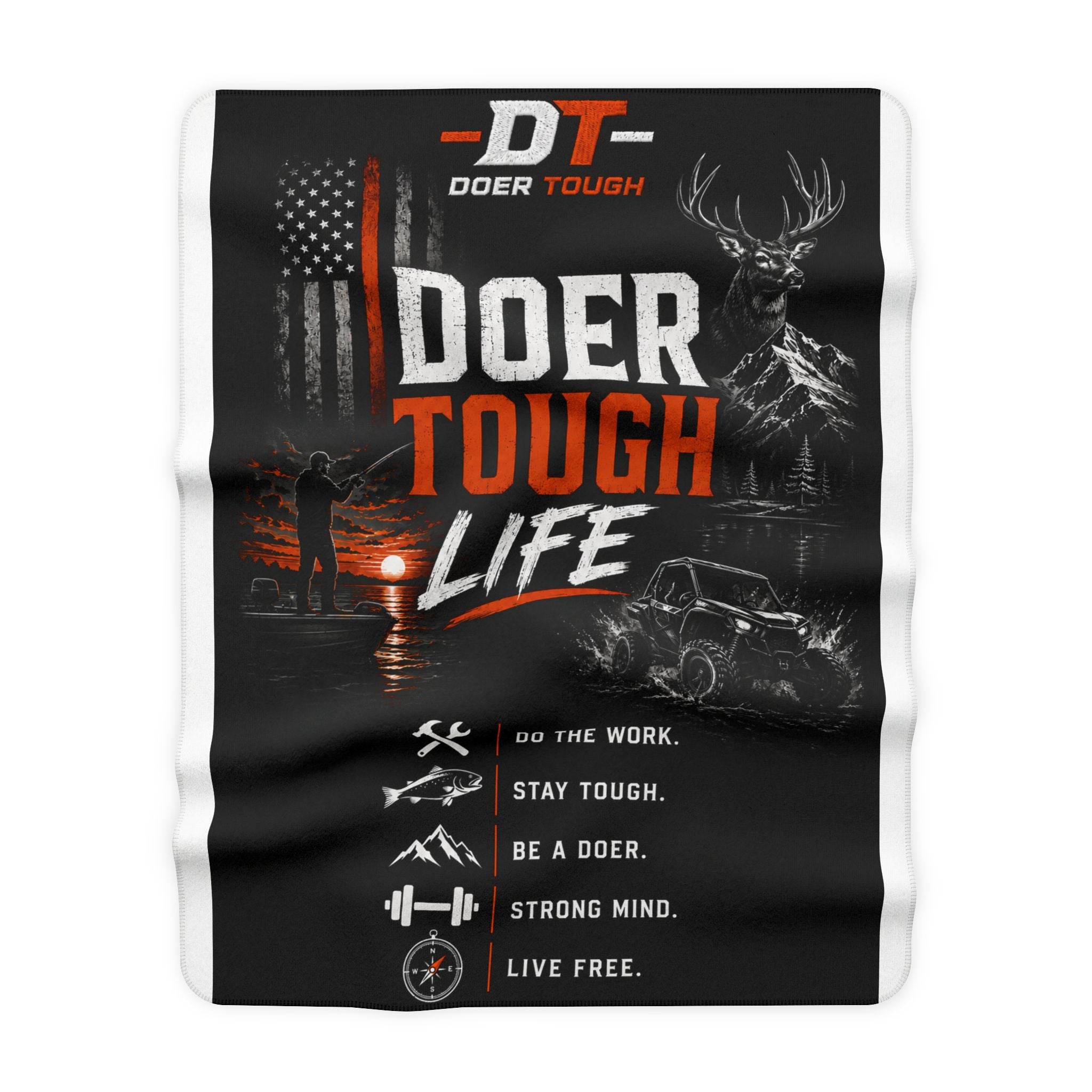Doer Tough Sherpa Fleece Blanket – Built Not Born