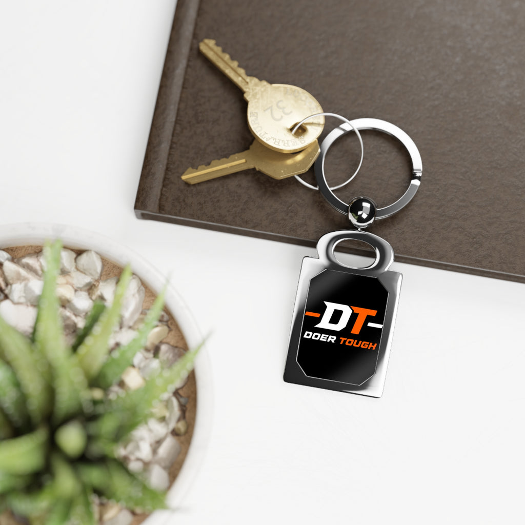 Doer Tough Keychain | Custom Engraved Rectangle Keyring | Built Not Born