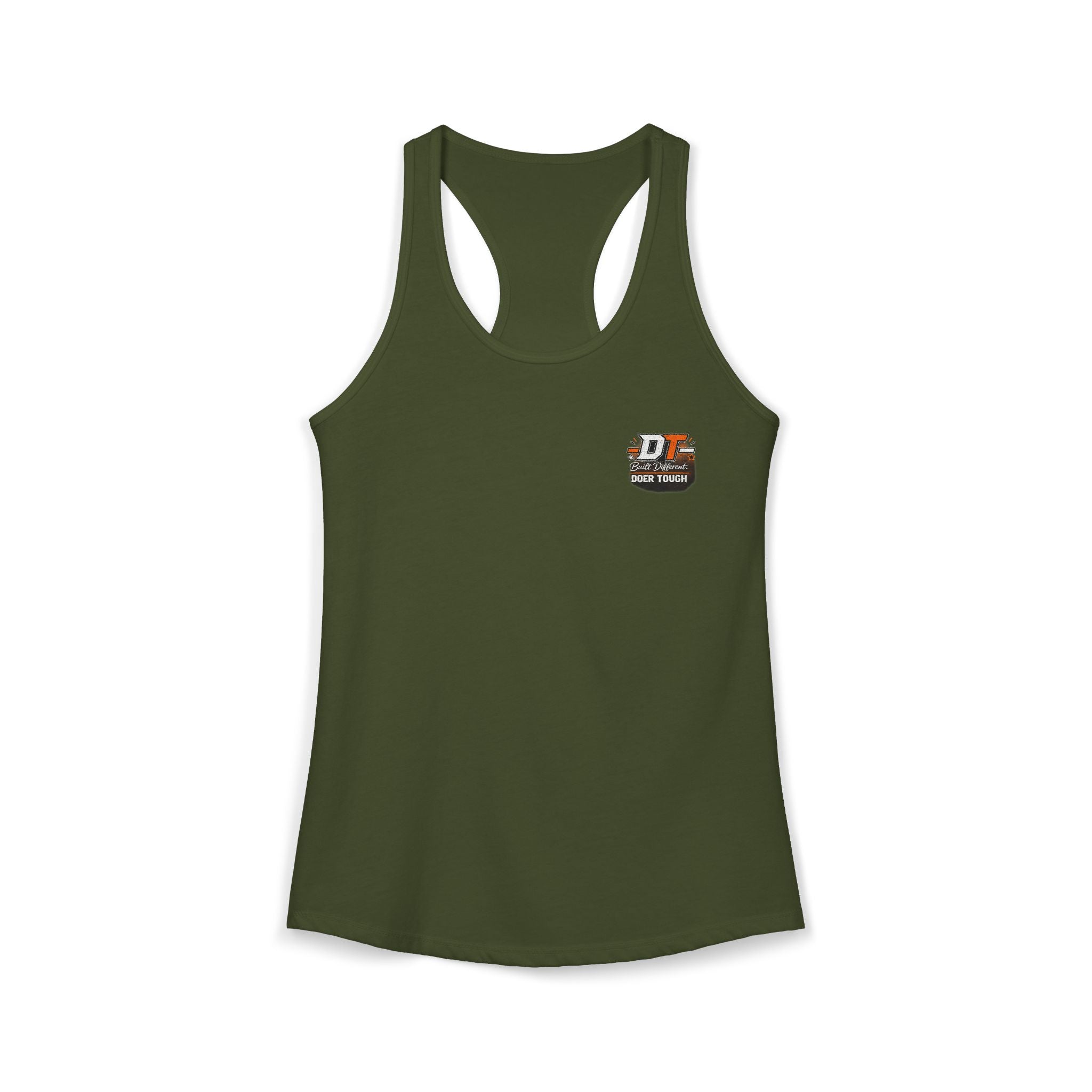 Doer Tough racerback tank navy — lightweight women's training tank