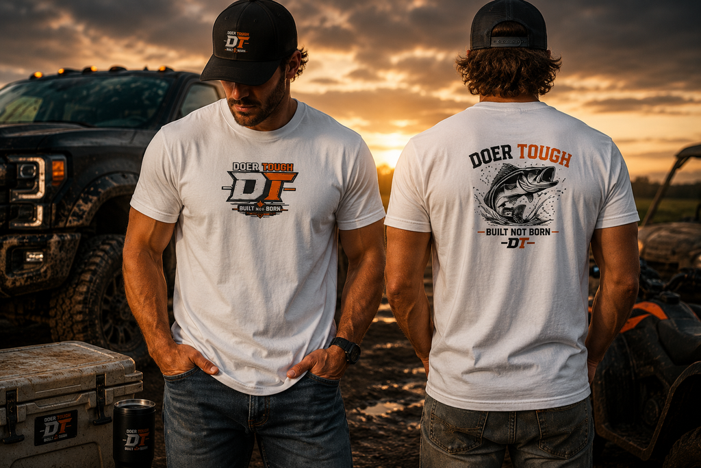 Doer Tough Statement Tee | Built Not Born Work Ethic Graphic Tee for Men